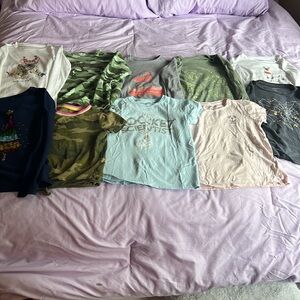 10- kids j.crew shirt, 7- long sleeve, 3- short sleeve, Size M